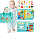 hahaland Busy Board for Toddlers Girls Montessori Toys for 3+ Year Old Farm Animals Preschool Learning Activities Toddler Travel Toys for 3+