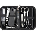 3 Swords Germany - brand quality 10 piece manicure pedicure grooming kit set for professional finger & toe nail care tweezers file clipper fashion leather case in gift box, Made by 3 Swords (02570 )