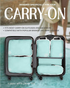 Compression Packing Cubes for Travel, 6-Piece Lightweight Packing Cubes Set for Carry-On Luggage & Backpacks – TRIPPED Travel Gear (Dusty Teal/White)