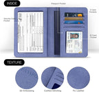 2 Pack Vaccine Card Holder,Passport And Vaccine Card Holder Combo-Purple&Black
