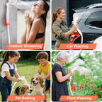 B013 Portable Shower Pump for Camping – 7800mAh Long-Lasting & Quiet Outdoor Shower with LED Display, IPX8 Waterproof Outdoor Shower for Pet Bath, Car Wash & RV