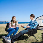TOBTOS Ultralight Camping Chair, Portable Folding Chair Support 330 lbs, Stable Compact Camp Chair for Hiking Backpacking Travel Beach (Black)