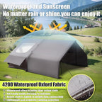 Inflatable Camping Tent with Electric Air Pump - 420D Heavy Duty Oxford - 5 Min Auto-Inflation - Panoramic Stargazing Skylight - 4 Season Luxury Glamping Cabin, 4-10 Person Multiple Sizes
