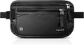 VULKIT Money Belt for Travel, Hidden Passport Holder, Anti-Theft Travel Wallet Under Clothes, RFID Blocking Waist Pouch, Undercover Fanny Pack, Carbon Black