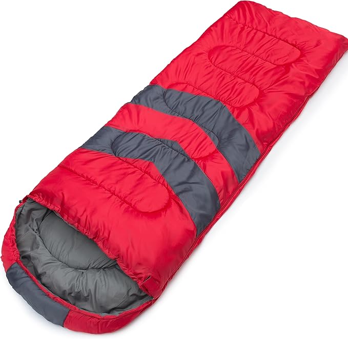 MalloMe Sleeping Bags for Adults Cold Weather & Warm - Backpacking Camping Sleeping Bag for Kids 10-12, Girls, Boys - Lightweight Compact Camping Essentials Gear Accessories Hiking Sleep Must Haves