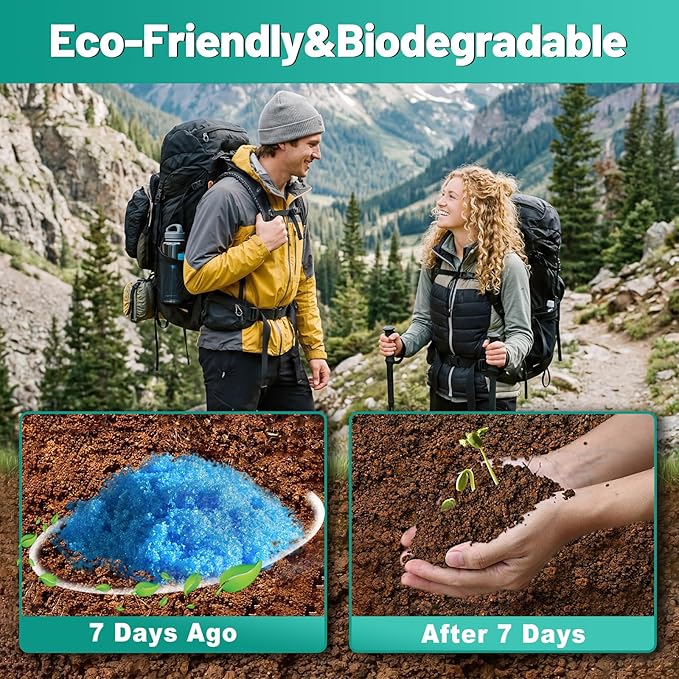 Portable Toilet Gel, Poo Powder for Portable Toilet, Camping Toilet Gel, Pee Powder, Portable Toilet Powder for Outdoor Camping and Hiking Toilet Gel Powder