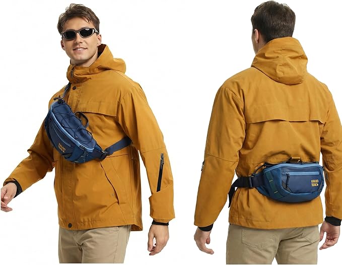 Travel Fanny Pack 3L, Crossbody Adjustable Strap, Padded Back, Water Repellent