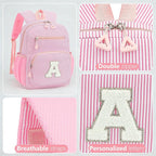 Mini Toddler Backpack for Girls 2-4, Cute Personalized Preschool Kindergarten Backpack for Kids Birthday Gifts (Pink A)