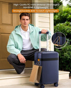 LOVEVOOK Hard Shell Carry On Luggage 22x14x9 Airline Approved with Removable Lining,22 Inch Carry On Suitcase with Spinner Wheel TSA Lock,Lightweight Checked Luggage for Men Women Travel Business Trip