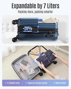 LIGHT FLIGHT 3-Piece Luggage Sets, Expandable Carry On Luggage 22x14x9 Airline Approved, Hardside Carry On Suitcases with Wheels, TSA Lock Travel Luggage Sets, Royal Blue