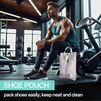 Travel Shoe Bags, Water Resistant TPU Mesh with Zipper, Travel Essentials for Men & Women (Grey, 1 Set)