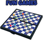 Gamie Magnetic Board Travel Games for Kids, Includes 12 Retro Fun Games - 5" Compact Design, Individually Boxed Travel Essentials for Kids Road Trip/Airplane/Camping, Stocking Stuffers for All Ages