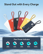 INIU PawGo Portable Charger, 45W PD 10000mAh Slim Power Bank with Built-in USB-C, Travel Airplane Camping Hiking, for Family Commuter Students Photographers