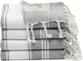 Cotton Turkish Beach Towel with Towels Oversized 36"x72" Pool Absorbent Extra Large Quick Dry Sand Travel Towel (Grey, 4 Pack)