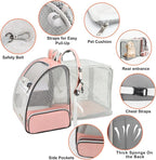 Texsens Innovative Traveler Bubble Backpack Pet Carriers for Cats and Dogs (Expandable-Pink)