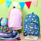 24 Pack School Backpack Bulk 15'', Assorted Printed Bookbags for Boys Girls, Homeless Donations Supplies