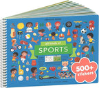 All Kinds of Sports 500+ Kids Sticker Book by Cupkin Fun Toddler Travel Activity Coloring and Sticker Book, Road Trip Essentials, 12 Coloring Pages 12 Scenes for Ages 2–8 Years
