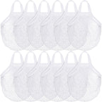 Shappy 12 Pack Reusable Mesh Grocery Bags Large Crochet Market Bag Cotton Kitchen Tote for Fruit Vegetable Storage