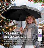 Windproof Travel Umbrella - Manual Open Close with No Rebound for Seniors & Kids, 43" Compact and Portable for Rain, Thoughtful Gift for Wife Husband Child