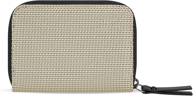 Sherpani Barcelona AT, Small Nylon Bifold Zipper Pocket Wallet, Travel Bag for Men Women, RFID Protection, Unisex Travel Gift (Straw)