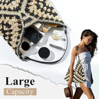 Straw Beach Bags for Women - Summer Woven Tote Bag Shoulder Handbags, Large Beach Bag for Women for Holiday