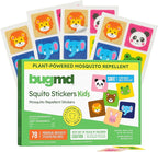 BugMD Squito Stickers Mosquito Repellent Patch Stickers for Kids (78 Stickers), Safe & Effective Insect Repellent Patches for Toddlers, Kids, Camping, Beach & Outdoor Essentials