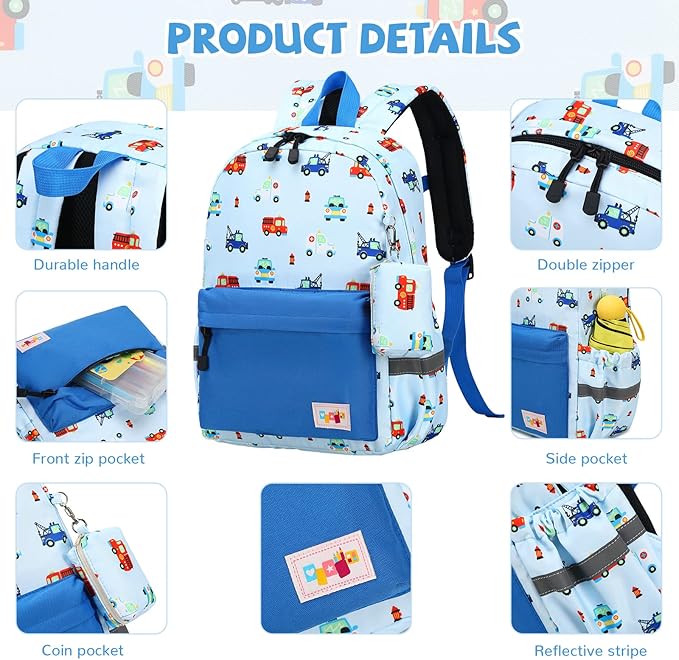 mygreen Toddler Backpack, Kids Backpack for Boys and Girls with Chest Strap | with Chest Strap