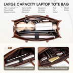 RAINSMORE Laptop Tote Bag for Women 15.6 Inch Large Women Work Bags Waterproof Business Office Teacher Bag Computer Briefcase
