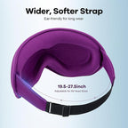 Blackout Eye Mask for Deep Sleep, 3D Weighted Sleep Mask for Women, Zero Pressure, Lash-Friendly, Perfect for Airplane Travel, Meditation, Yoga, Relaxation & Gifting, Purple