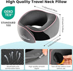 Teemour Travel Neck Pillow Airplane- Upgraded Memory Foam Neck Pillow for Airplanes 360° Support Desing, with Eye Mask & Earplugs, Portable Carry Bag for Long Flights, Business Trip|Travel Essentials