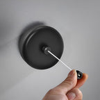 SUS304 Retractable Clothesline with Adjustable Nylon Clothing Rope for Bathroom Laundry Hotels (Black)