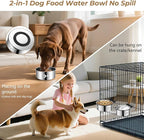 Kennel Bowls Mountable,2 Pack Dog Crate Water Bowl No Spill,Hanging Dog Bowl for Crate Cage,Stainless Steel Dogs Water Feeder Dish for Dogs Cats Bunny Ferret Bird