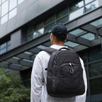 Amazon Basics Travel Laptop Backpack with Multiple Pockets and Compartments for 15.6 inch Laptop, Water Resistant, Spacious with Padded Shoulder Straps, Black | for 15.6 inch Laptop
