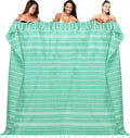YSYJ Oversized Turkish Beach Towel Giant XXL Beach Towel Quick Dry Sand Free Extra Large Turkish Lightweight XL Beach Blanket for Travel Teal
