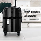 8 Pack Luggage Straps and Tags Set (4 Straps, 4 Tags), Luggage Straps for Suitcases TSA Approved Suitcase Belt Luggage Tags, Black