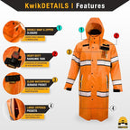 KwikSafety - Charlotte, NC - TORRENT Rain Jacket & Trench Coat ANSI OSHA Class 3 High Visibility Jacket Hi Vis Rain Gear