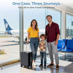 20" Ride-On Luggage with Child Seat, Hardside Carry-On Suitcase with 360° Silent Spinner Wheels, TSA Lock, & Dual Telescoping Handles for Kids & Adults & Busy Moms