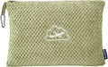 BEDELITE Travel Blanket with Bag, Ultra-Soft Jacquard Fleece Blanket with Luggage Sleeve & Backpack Clip, Airplane Blanket Travel Essentials, Sage Green