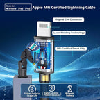 [Apple MFi Certified] iPhone Fast Car Charger, Braveridge 2Pack 4.8A Dual USB Car Power Cigarette Lighter USB Car Carplay Charger with Lightning Braided Cable for iPhone 14 13 12 11 Pro XS XR X 8 iPad