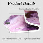 Luggage Tags for Suitcases, 2 Pack Cute PU Leather Luggage Tag TSA Approved with Stainless Steel Loop and Address Card Baggage Tag for Travel&Cruise Ships&Shipping Lavender Marble, by Chelmon