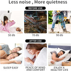 24 Pcs Silicone Ear Plugs for Sleeping, Soft Silicone Earplugs for Sleep, Noise Cancelling Reduction Earplugs for Swimming, Travel, Snoring, Concerts, Airplane, Motorcycle, Musicians, Blue/Clear