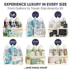 H2O Therapy Amenity Kit | Hotel Bulk Toiletries | 0.85 oz Shampoo, Conditioner, Lotion, Body Wash, Body Bar Soap for Guest Hospitality Vacation Rentals | 15 Sets/Case