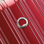 DELSEY PARIS Helium Aero Hardside Expandable Luggage with Spinner Wheels, Brick Red, Checked-Medium 24 Inch