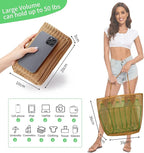 KALIDI Beach Nylon Mesh Tote Bag, Casual Tote Bag Hobo Women Foldable MAX 23L Shoulder Bag For Beach Picnic Vacation