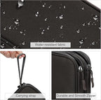 FYY Electronic Organizer, Travel Cable Organizer Bag Pouch Electronic Accessories Carry Case Portable Waterproof Double Layers Storage Bag for Cable, Charger, Phone, Earphone, Medium Size, Coffee
