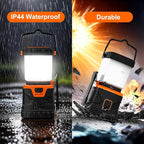 LED Camping Lantern Rechargeable,1000LM, Portable with 5 Ligth Modes, IP44 Waterproof 4400mAh Tent Flashlight Lanterns for Power Outages, Hiking, Hurricane,Campsites, Emergencies (2-Pack)