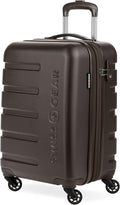 SwissGear 7366 Signature Hardside Expandable Luggage with Spinner Wheels, TSA Lock, Cup-Holder, Chocolate, Carry-On 19-Inch
