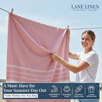 LANE LINEN Beach Vacation Essentials Blanket- Large Beach Blanket Sandproof with Quick Dry Comfort 82"x82", Perfect for Family Vacations, Park Outings, or Social Games – Candy Pink
