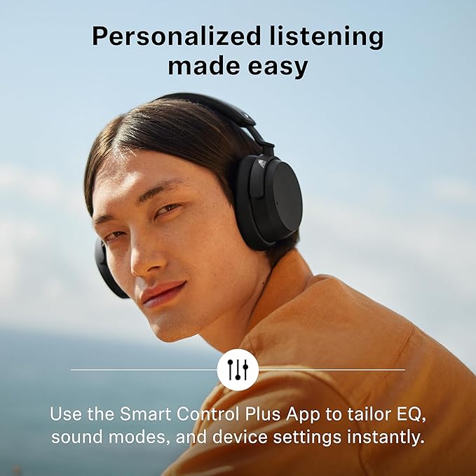 Sennheiser ACCENTUM Wireless Bluetooth Headphones Noise Cancelling - Up to 50HR Playtime, Hybrid Noise Cancelling (ANC), All-Day Comfort, Bluetooth Over Ear Headphones for School, Traveling, Black