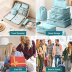 Packing Cubes for Travel - 10 Set Luggage Organizer Bags for Family, Mesh Breathable Travel Packing Cubes for Suitcases Durable Essentials Bags Set